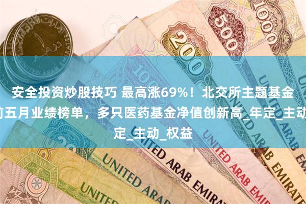 安全投资炒股技巧 最高涨69%！北交所主题基金领跑前五月业绩榜单，多只医药基金净值创新高_年定_主动_权益