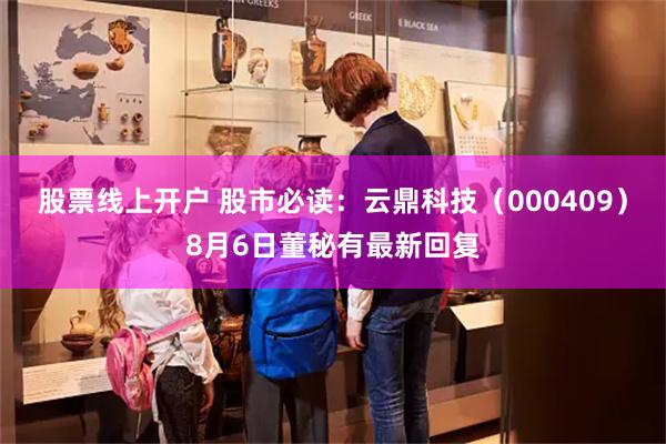股票线上开户 股市必读：云鼎科技（000409）8月6日董秘有最新回复