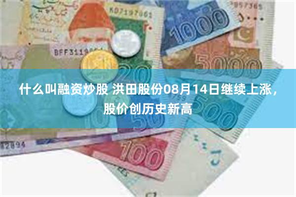 什么叫融资炒股 洪田股份08月14日继续上涨，股价创历史新高